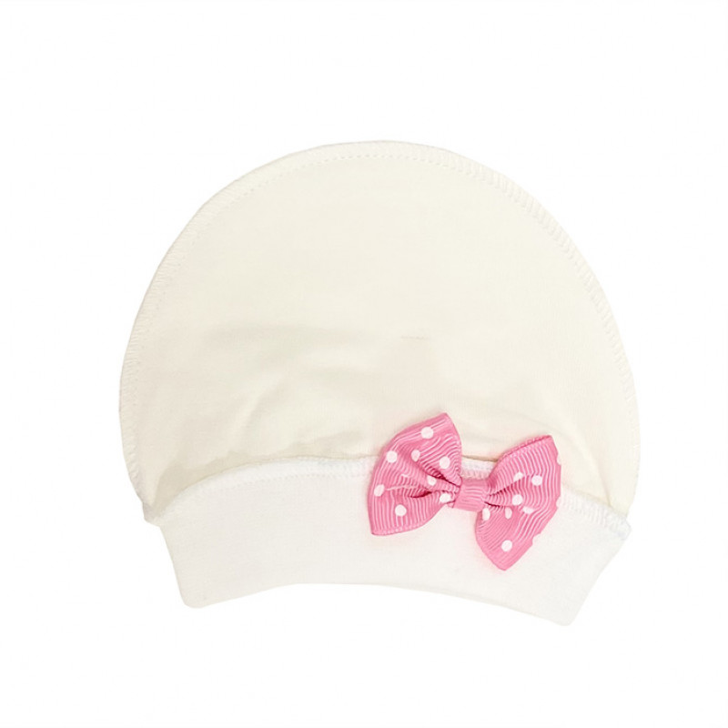  Hat with peach bow